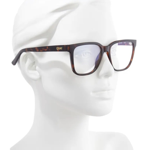 QUAY Wired Blue Light Glasses Tortoise Frames Bluelight Blocking Lens Unisex NWT - Picture 4 of 8